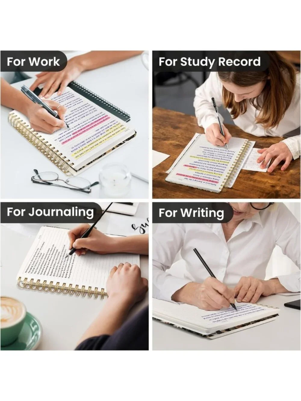 Thick B5 Spiral Notebook Journal, 300 Pages, College Ruled, Perfect for Work